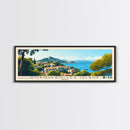 Porquerolles Island, France Panoramic Print, Vacation Gift, France Wall Art, Beach Painting, Beach Decor, Large Wall Art, Wood Frame Art