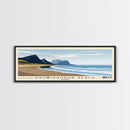 Rauðisandur Beach, Iceland Panoramic Beach Print, Vacation Gift, Iceland Wall Art, Framed Canvas Print, Framed Beach Painting