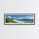 Rendezvous Bay, Anguila Panoramic Beach Print, Vacation Gift, Anguila Wall Art, Framed Canvas Print, Framed Beach Painting