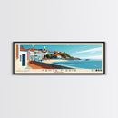 Santa Maria, Portugal Panoramic Beach Print, Vacation Gift, Portugal Wall Art, Beach Painting, Beach Decor, Beach Painting