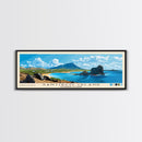 Santiago Island, Galapagos, Ecuador Panoramic Beach Print, Vacation Gift, Galapagos, Ecuador Wall Art, Framed Canvas Print, Framed Beach Painting