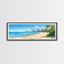 South Beach, Florida Panoramic Print, Vacation Gift, Florida Wall Art, Beach Painting, Beach Decor, Beach Or Lakehouse Art
