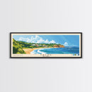 Talpe, Sri Lanka Panoramic Print, Vacation Gift, Sri Lanka Wall Art, Beach Painting, Beach Decor, Large Wall Art, Wood Frame Art