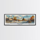 Renton Washington Panoramic Print, Elegant Framed Canvas Print, Travel Poster Art, Home Decoration, Wall Art, Office Gift