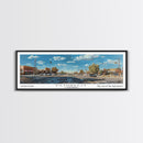 Victorville California Panoramic Wall Art, Framed Canvas Print, Retro Style Travel Poster, Unique Home Decor, Artistic Office Piece, Original Gift