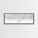 Panoramic Dublin City Map, Ireland Art, Map Print, Minimalist Wall Art, Canvas Art, Housewarming Gift, Street Map Art, Closing Gift