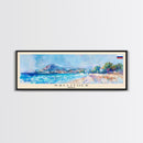 Kallithea Greece Travel Art, City Art, Framed Canvas Print or Metal Wall Art, Europe Travel Poster, Panoramic Wall Art, Extra Wide Wall Art
