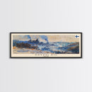KryvyiRih Ukraine Panoramic Travel Poster, Framed Canvas Print or Metal Wall Art, Travel Art, Home Decor, Panoramic Painting, Midcentury Art