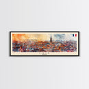 Lille France Wall Art, Panoramic Travel Poster, Panoramic Framed Canvas Print, City Wall Art, Wall Hanging Home Decor, Travel Art