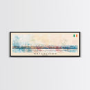 Waterford Ireland Panoramic Travel Poster, Framed Canvas Print or Metal Wall Art, Travel Art, Home Decor, Panoramic Painting, Midcentury Art