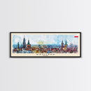 Wroclaw Poland Travel Print Wall Art, Panoramic City Art, Travel Art, Wall Decor, Vacation Gift, Framed Canvas Print Or Metal Art