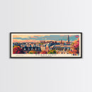 Bradford United Kingdom Travel Print Wall Art, Panoramic City Art, Travel Art, Wall Decor, Vacation Gift, Framed Canvas Print Or Metal Art