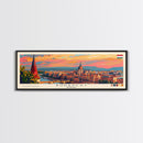 Budapest Hungary Travel Art, City Art, Framed Canvas Print or Metal Wall Art, Europe Travel Poster, Panoramic Wall Art, Extra Wide Wall Art
