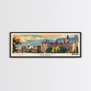 Cardiff United Kingdom Travel Art, City Art, Framed Canvas Print or Metal Wall Art, Europe Travel Poster, Panoramic Wall Art, Extra Wide Wall Art