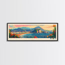 San Sebastian Spain Panoramic Travel Poster, Framed Canvas Print or Metal Wall Art, Travel Art, Home Decor, Panoramic Painting, Midcentury Art