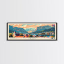 Skien Norway Travel Art, City Art, Framed Canvas Print or Metal Wall Art, Europe Travel Poster, Panoramic Wall Art, Extra Wide Wall Art