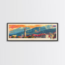 Sochi Russia Panoramic Travel Poster, Framed Canvas Print or Metal Wall Art, Travel Art, Home Decor, Panoramic Painting, Midcentury Art