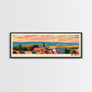 Szolnok Hungary Wall Art, Panoramic Travel Poster, Panoramic Framed Canvas Print, City Wall Art, Wall Hanging Home Decor, Travel Art