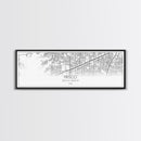 Panoramic Frisco City Map, Texas Art, Map Print, Minimalist Wall Art, Canvas Art, Housewarming Gift, Street Map Art, Closing Gift