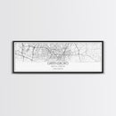 Panoramic Greensboro City Map, North Carolina Art, Map Print, Minimalist Wall Art, Canvas Art, Housewarming Gift, Street Map, Closing Gift