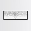 Panoramic Indianapolis  City Map, Indiana Art, Map Print, Minimalist Wall Art, Canvas Art, Housewarming Gift, Street Map Art, Closing Gift