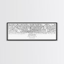 Panoramic London City Map, United Kingdom Art, Map Print, Minimalist Wall Art, Canvas Art, Housewarming Gift, Street Map Art, Closing Gift