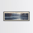 Logan Martin Lake Framed Canvas Print, Lake House Decor, Panoramic Wall Art, Travel Poster, Scenic Landscape Painting, Rustic Art