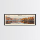 Cave Run Lake Kentucky Framed Canvas Print, Lake House Decor, Panoramic Wide Art, Travel Poster, Rustic Lake Painting, Nature Art