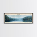 Cormorant Lake Framed Canvas Print, Lake House Decor, Panoramic Wide Art, Travel Poster, Rustic Lake Painting, Home Decor