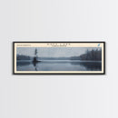 Dauphin Lake Framed Canvas Print, Lake House Decor, Panoramic Wall Art, Travel Poster, Modern Lake Painting, Nature Art