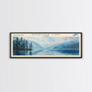 Kaghasuk Lake Framed Canvas Print, Panoramic Lake House Decor, Wall Art, Travel Poster, Stunning Lake Painting, Nature Art