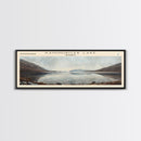 Kaminuricek Lake Qamanirjuaq Lake Framed Canvas Print, Panoramic Lake House Decor, Wall Art, Travel Poster, Serene Lake Painting, Nature Art