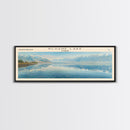 Kluane Keystone LaLoche Kingsmere Framed Canvas Print, Lake House Art, Panoramic Travel Poster, Wall Art, Stunning Lake Painting, Home Decor