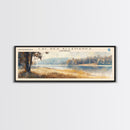 Lac des Allemands Louisiana Framed Canvas Print, Panoramic Lake House Decor, Wall Art, Travel Poster, Captivating Lake Painting, Nature Art