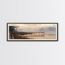 Lake Marion South Carolina Framed Canvas Print, Lake House Decor, Panoramic Wall Art, Travel Poster, Serene Lake Painting, Boho Art
