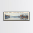 Lake Memphremagog Vermont Framed Canvas Print, Lake House Decor, Panoramic Wall Art, Travel Poster, Beautiful Landscape Painting, Bedroom Decor