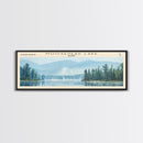 Moosehead Lake Framed Canvas Print, Lake House Decor, Panoramic Wall Art, Travel Poster, Beautiful Landscape Painting, Living Room Decor