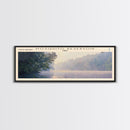 Mosquito Reservoir Ohio Framed Canvas Print, Lake House Decor, Panoramic Wall Art, Travel Poster, Beautiful Landscape Painting, Modern Art