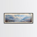 Nonvianuk Lake Framed Canvas Print, Lake House Decor, Panoramic Wall Art, Travel Poster, Scenic Landscape Painting, Contemporary Art