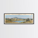 Nulvororok Lake Framed Canvas Print, Lake House Decor, Panoramic Wall Art, Travel Poster, Landscape Painting, Modern Art
