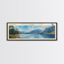 Nunavakpak Lake Framed Canvas Print, Lake House Decor, Panoramic Wall Art, Travel Poster, Scenic Landscape Painting, Contemporary Art