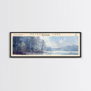 Quake Lake Montana Framed Canvas Print, Lake House Decor, Panoramic Wall Art, Travel Poster, Beautiful Landscape Painting, Bedroom Decor