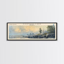 Raystown Lake Pennsylvania Framed Canvas Print, Lake House Decor, Wall Art, Panoramic Travel Poster, Scenic Landscape Painting, Modern Art