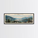 Quake Lake Montana Framed Canvas Print, Lake House Decor, Panoramic Wall Art, Travel Poster, Beautiful Landscape Painting, Bedroom Decor