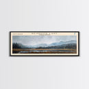 Sebago Lake Framed Canvas Print, Lake House Decor, Panoramic Wall Art, Travel Poster, Scenic Lake Scene, Living Room Decor
