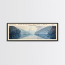Shenango River Lake Pennsylvania Panoramic Framed Canvas Print, Lake House Decor, Wall Art, Travel Poster, Beautiful Lake Scene, Bedroom Decor