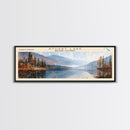 Tazlina Lake Panoramic Wall Art, Framed Canvas Print, Lake House Decor, Travel Poster, Serene Landscape, Living Room Decor, Nature Painting