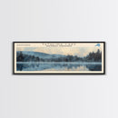 Tathlina Lake Panoramic Wall Art, Framed Canvas Print, Lake House Decor, Travel Poster, Scenic Landscape, Bedroom Decor, Nature Art