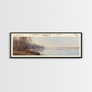 Turkey Creek Lake Ohio Panoramic Wall Art, Framed Canvas Print, Lake House Decor, Travel Poster, Serene Landscape, Living Room Art