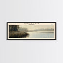 Tunica Lake Mississippi Panoramic Wall Art, Framed Canvas Print, Lake House Decor, Travel Poster, Beautiful Lake Scene, Home Art
